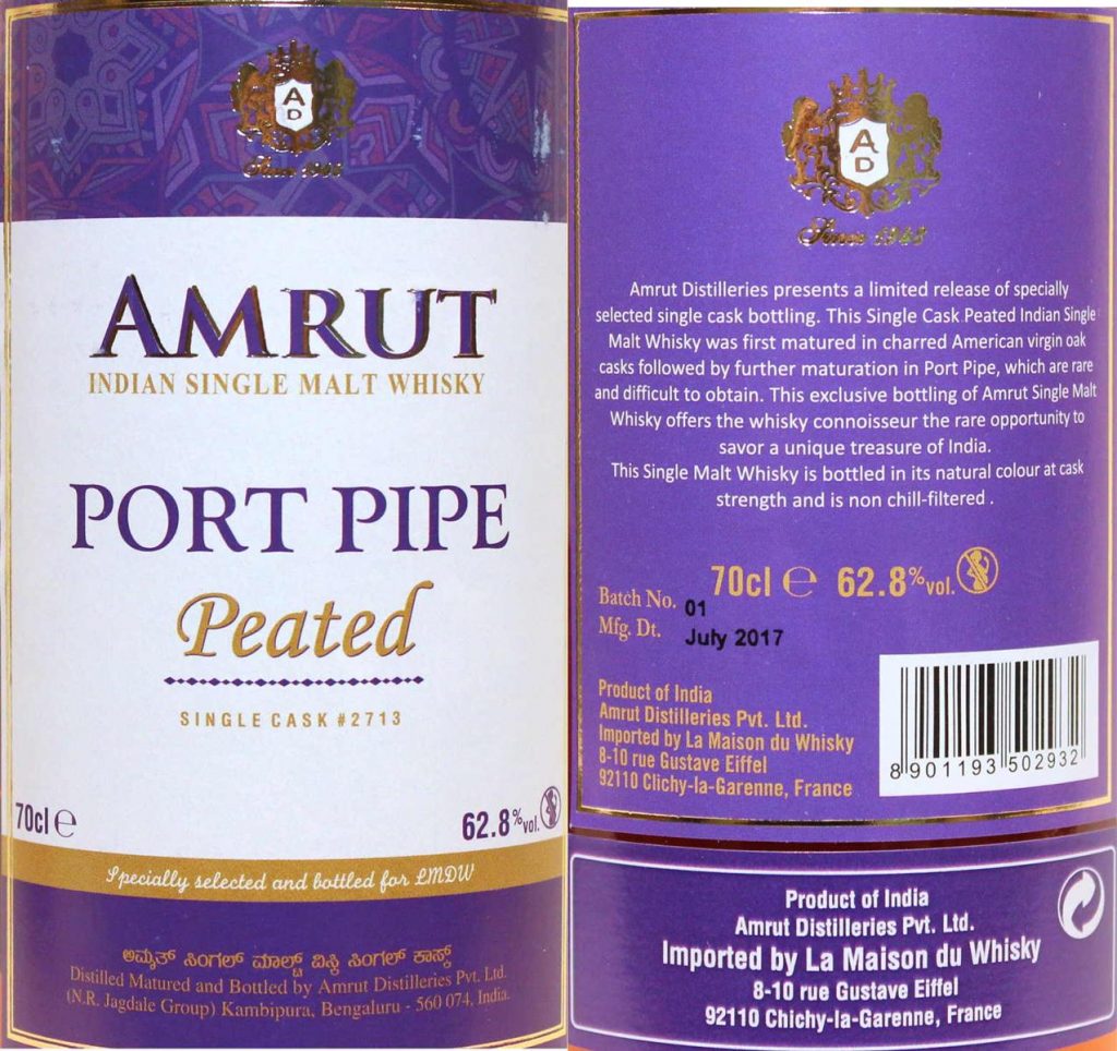 Amrut Port Pipe Peated 62,8%