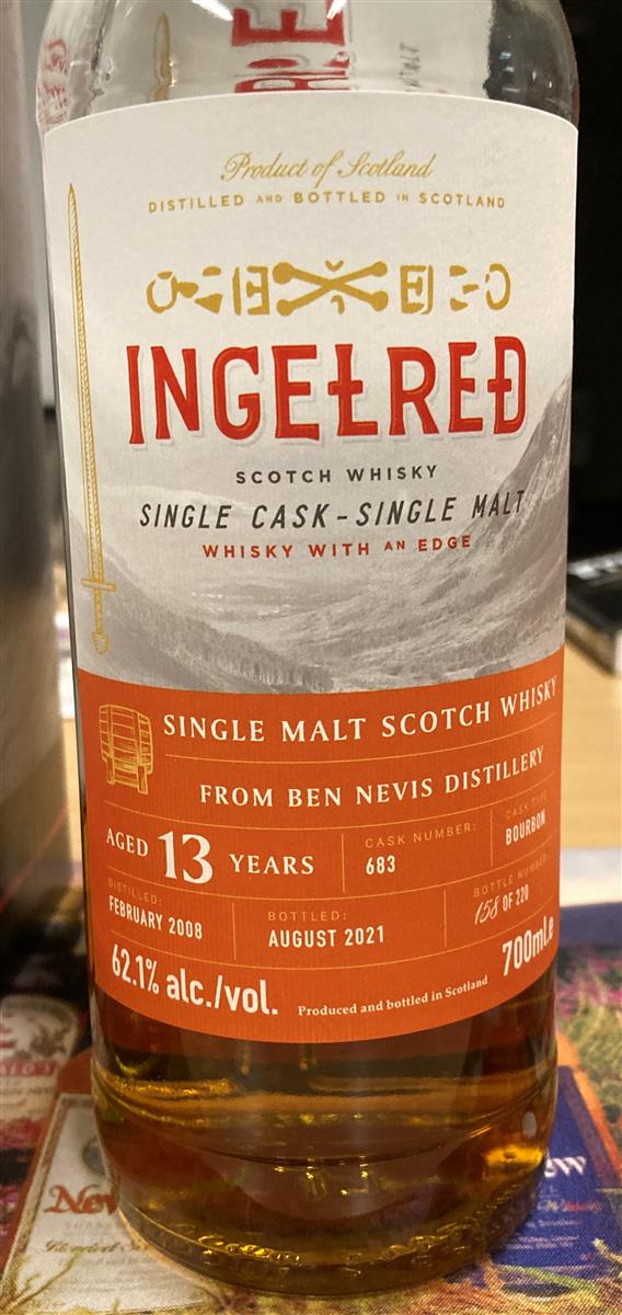 Ingelred Ben Nevis Bourbon Cask #683 13 Years, 2008 62,1%