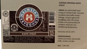 Halmstad Brygghus Slöinge Imperial Kaffe Stout 7,2%