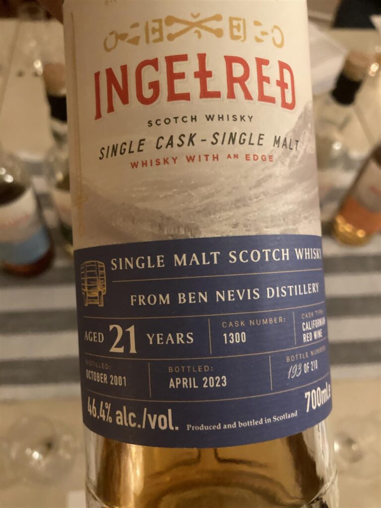 Ingelred Whisky Ben Nevis Red Wine Cask 21 yo (2023) 46,4%